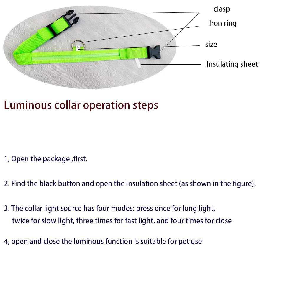 Luminous Glow Dog Leash & Collar