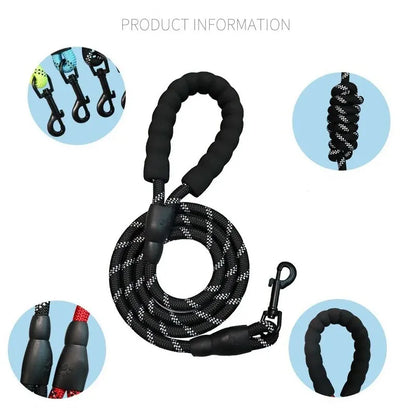 Reflective Nylon Dog Walking Leash